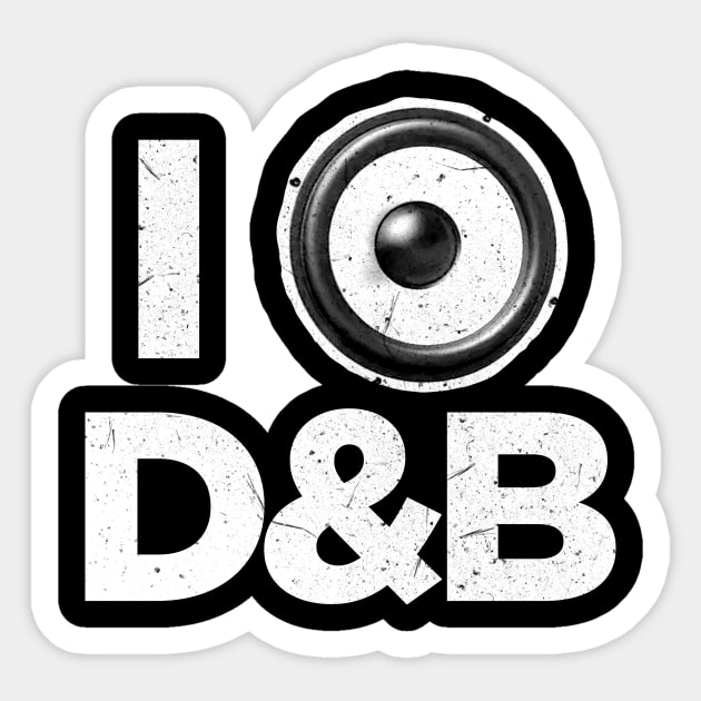 I love Dnb drum and bass music Sticker by GriffGraphics